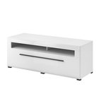 Juven TV cabinet 140 cm (Colour variant: Matt White / Glossy White, Colour: Non)