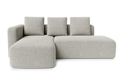 Corner sofa with sleeping function Halme Coco 80 L-shaped with a container, hydrophobic braid, left-sided