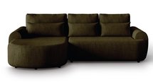 L-shaped left-hand corner sofa Honua with sleeping function Modesto 484 braid