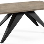 Scalize extendable table 140/200 cm dark grey concrete with black steel frame