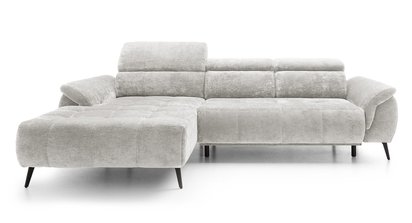 Corner sofa with sleeping function Mamutio L-shaped Aphrodite 19 chenille left-hand side