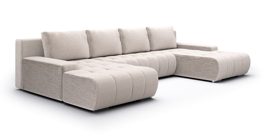 Corner sofa with sleeping function Magliano U-shaped with storage Poso 100 corduroy