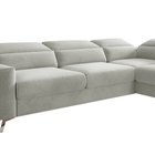 Pomello L-shaped corner sofa with sleeping function with storage and adjustable headrests Letto 83 easy-cleaning velvet right-hand side