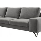 Corner sofa with sleeping function Bewello L-shaped with storage Matt Velvet 85 velour easy-cleaning hydrophobic left-sided