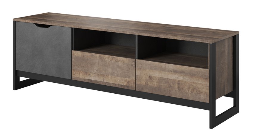 Varse TV cabinet with two drawers 161 cm sand grange oak / matera