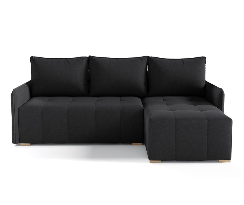 Corner sofa with sleeping function Grenada L-shaped with container Neve 100 braid right-hand side