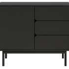 Oro chest of drawers 104 cm with three drawers black