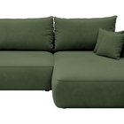 Foggi Magic Velvet 2243 L-shaped corner sofa with sleeping function with a container in hydrophobic velor fabric, right-hand side