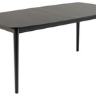 Elisma extendable dining table, oak veneer, black lacquered, 180-219 cm