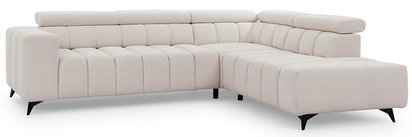 Corner sofa with sleeping function Ragussino L-shaped with side section Sicuro 55 right-hand side