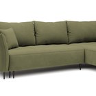 Minulo corner sofa bed L-shaped with storage (Fabric: Salvador 08, Side: Right)