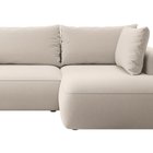 Ovo II L-shaped corner sofa with sleeping function Castel 03 with side and container, easy-to-clean velvet, right-hand