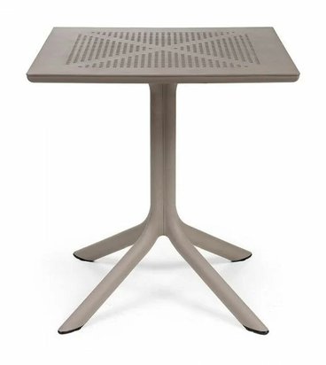 Clip Nardi square garden table, 70 cm, made of certified brown material