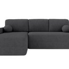 Corner sofa with sleeping function Bloom L-shaped with storage Abriamo 08 boucle universal