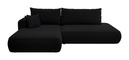 Foggi L-shaped corner sofa with sleeping function with left-handed container