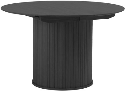 Gativel extendable table 120-167 cm slats black oak