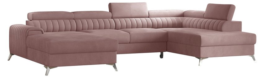 Velada U-shaped corner sofa bed (Fabric: Nube 24, Side: Right)