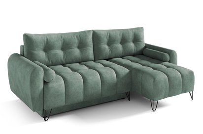 Corner sofa with sleeping function Minna Mini L-shaped Amon 27 with container hydrophobic velvet universal