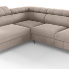 Corner sofa with sleeping function London L-shaped left side with storage Paros 02 velour