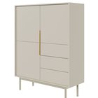 Commode haute VIVIARO 3D3S 104 cm cachemire