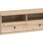 Lamelia TV cabinet with two drawers and Artisan-colored slats