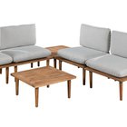 Campionna gray/acacia wood garden furniture set