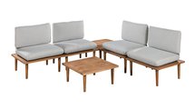 Campionna gray/acacia wood garden furniture set