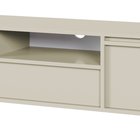 Meuble TV Evo à deux portes et tiroir, suspendu, 154 cm, Gris beige