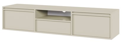 Evo two-door TV cabinet with a drawer, hanging 154 cm, gray beige