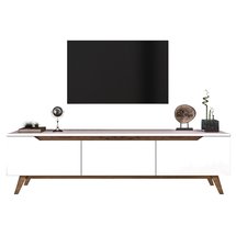 TV cabinet Kanolly white/dark walnut 180 cm