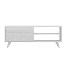 Veneida TV cabinet with decoration 120 cm white