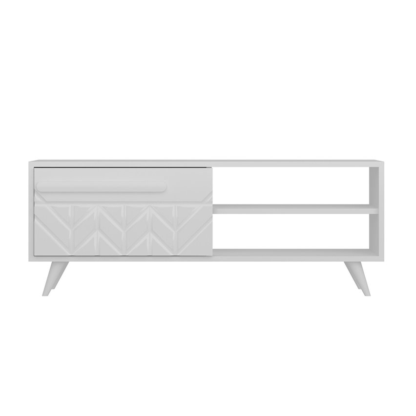 Veneida TV cabinet with decoration 120 cm white