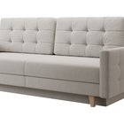 Verat three-seater sofa bed with storage, grey velvet, easy to clean