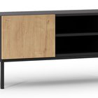 Jammad TV cabinet 120 cm black / artisan oak