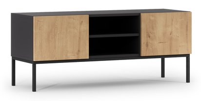 Jammad TV cabinet 120 cm black / artisan oak