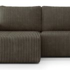 Corner sofa with sleeping function Lelu Tilia 37 L-shaped with a container, thick corduroy, left-hand side