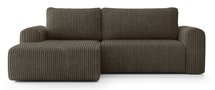 Corner sofa with sleeping function Lelu Tilia 37 L-shaped with a container, thick corduroy, left-hand side