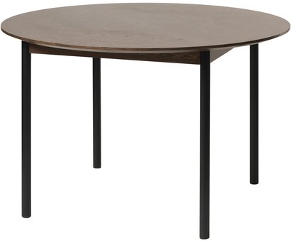 Chesseo round table 120 cm on metal legs espresso oak