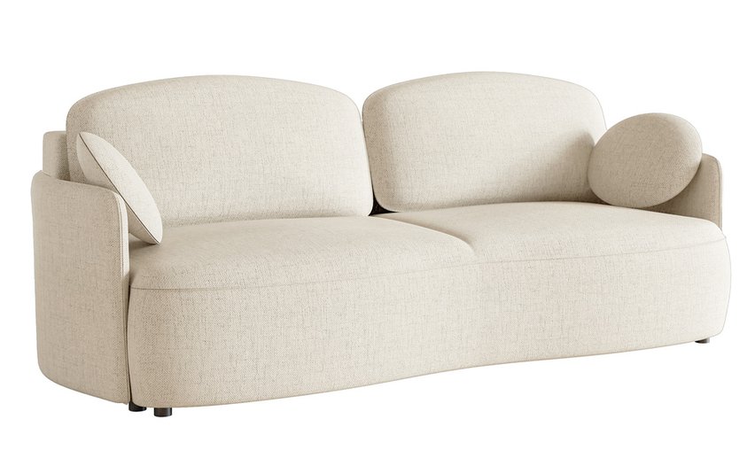 Raviolo three-seater sofa with storage Moly 02 hydrophobic chenille