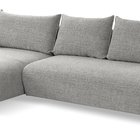 Corner sofa with sleeping function Laresna L-shaped with container Coco 85 braided left-hand side