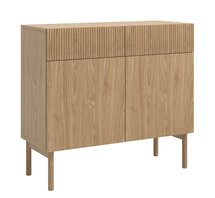 Nolie two-door chest of drawers with two drawers, 100 cm, Oiled Oak