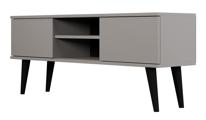 Damally TV cabinet 120 cm gray with black legs