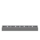 TV cabinet with two drawers Rednaw 200 cm (Matt White / Glossy Gray, LED)