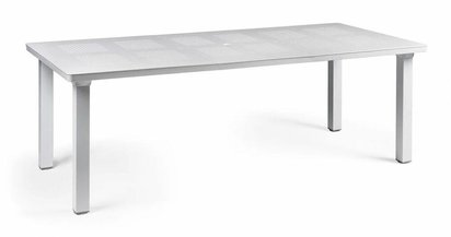 Levante Nardi extendable garden table 160-220x100 cm made of certified white material