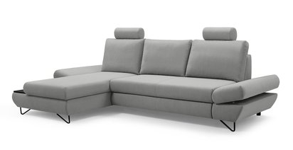 Lazaro L-shaped corner sofa bed with storage (Fabric: Salvador 17, Side: Left)