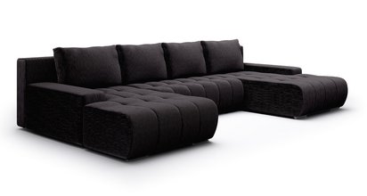 Corner sofa with sleeping function Magliano U-shaped with storage Poso 34 corduroy