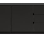 Oro chest of drawers 154 cm with three drawers black
