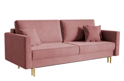 Valico three-seater sofa with gold legs