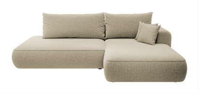 Foggi Melody 13 L-shaped corner sofa with sleeping function with right-hand chenille container