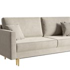 Valico three-seater sofa with gold legs